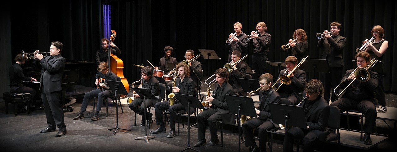 CCM Jazz Orchestra students perform on stage