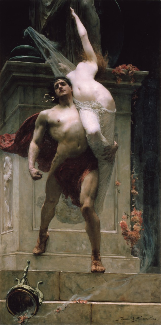 Ajax and Cassandra (1886) by Solomon Joseph Solomon. Art Gallery of Ballerat. 